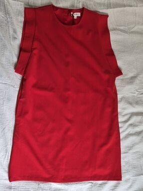 THML Solid Sleeveless Shift Dress, Red, Large, NWT